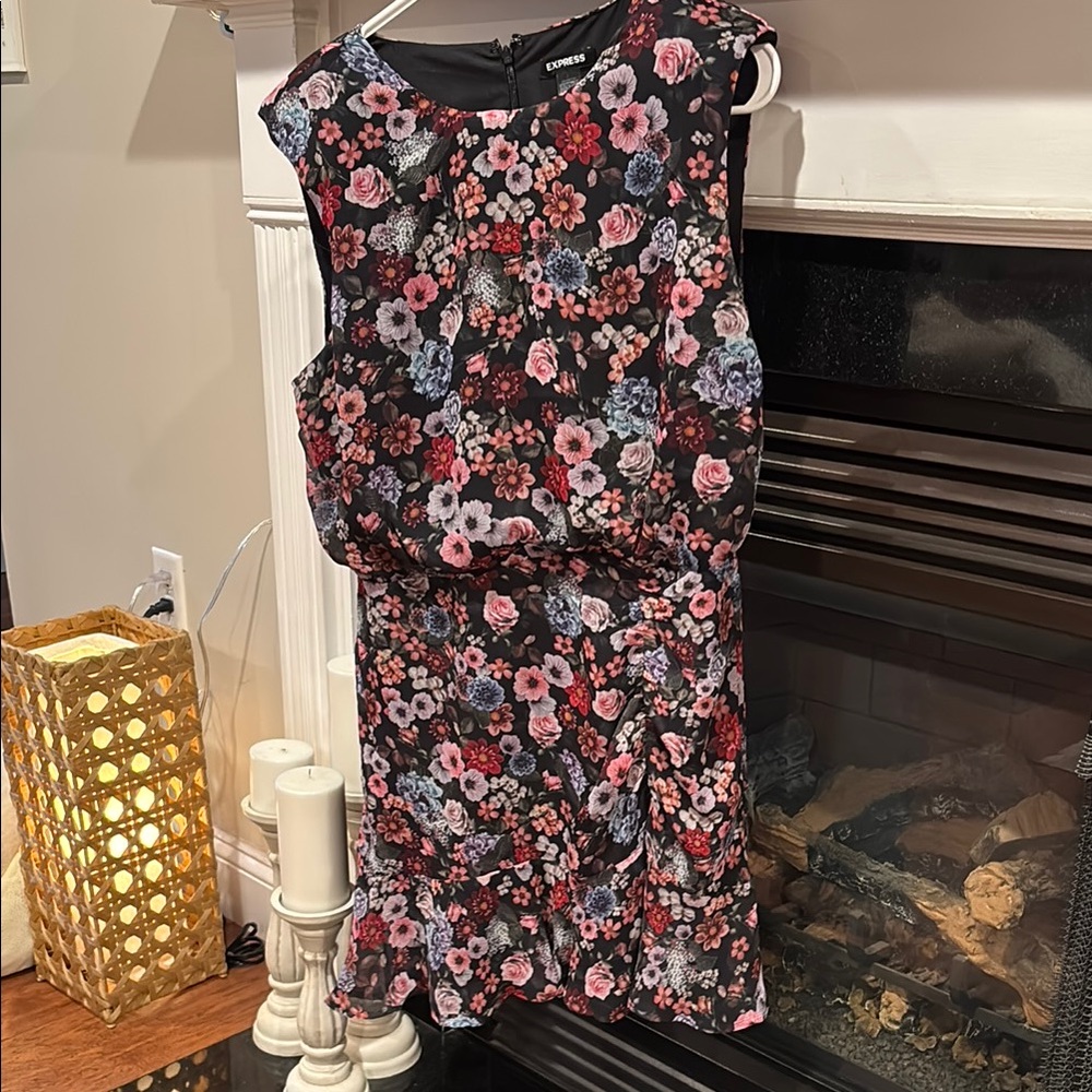 Express Floral Sleeveless Dress